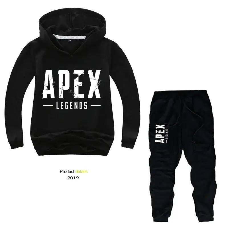 Purple Apex Legends Hoodie & Black Jogger Pants Set for Kids