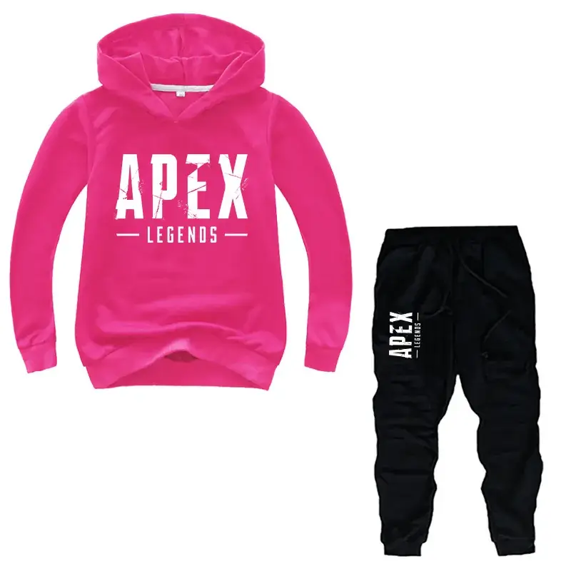 Purple Apex Legends Hoodie & Black Jogger Pants Set for Kids