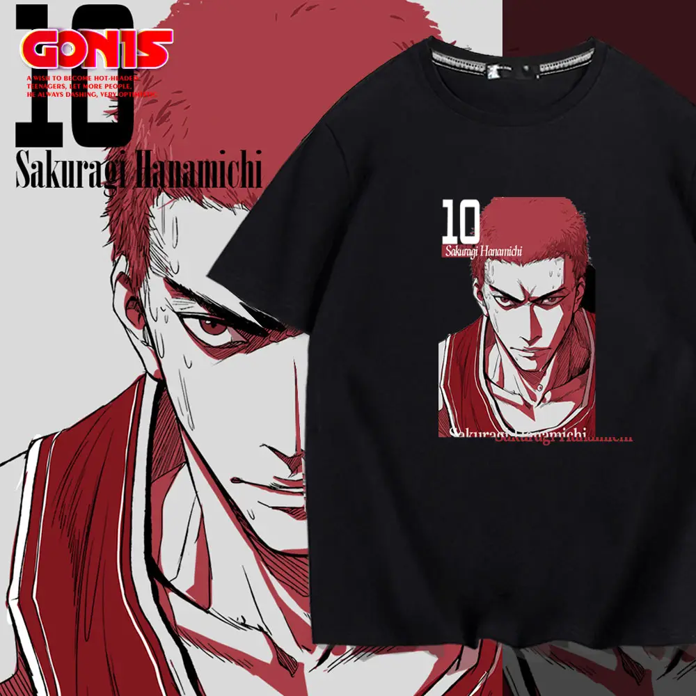 Men's Sakuragi Printed Red T-Shirt 10
