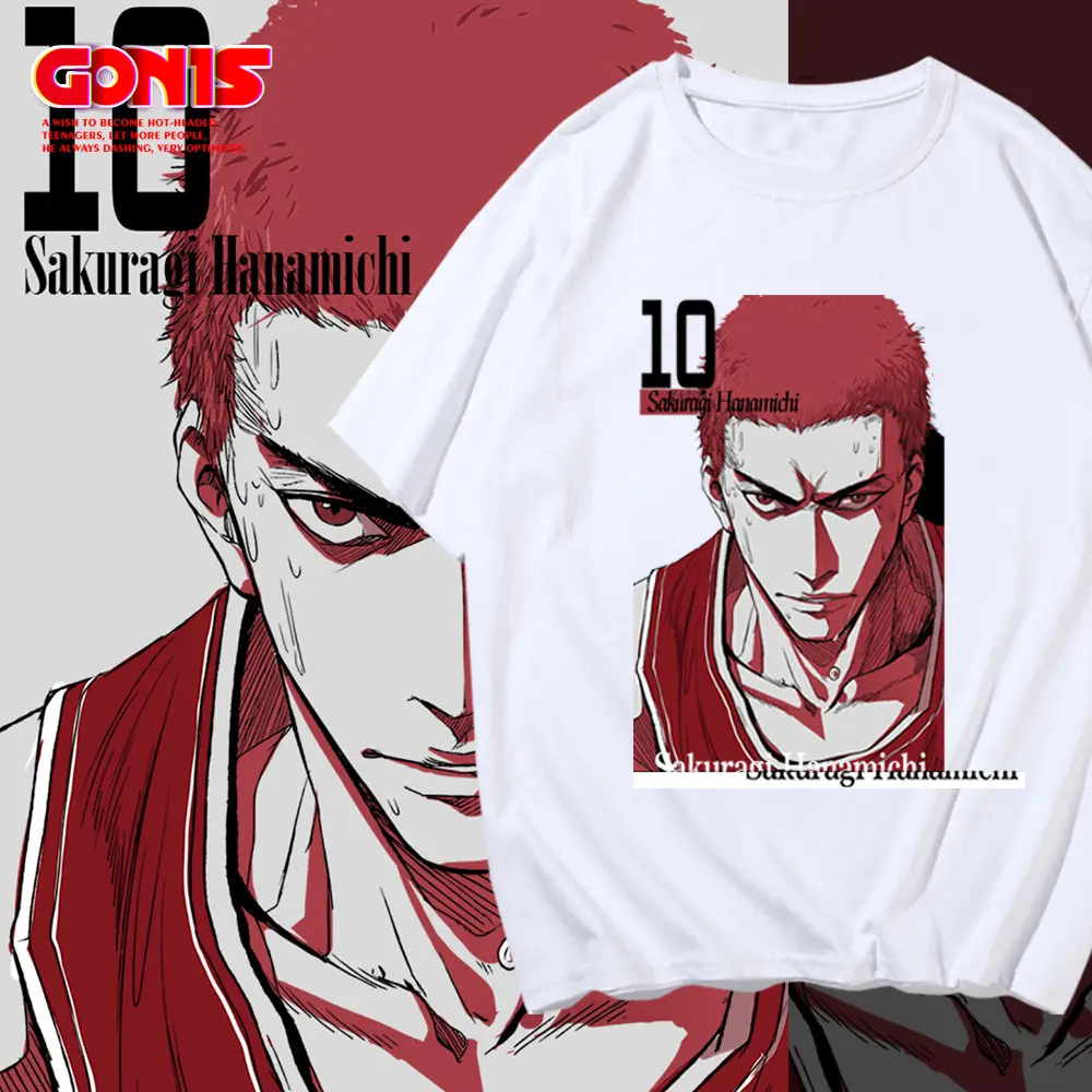 Men's Sakuragi Printed Red T-Shirt 10