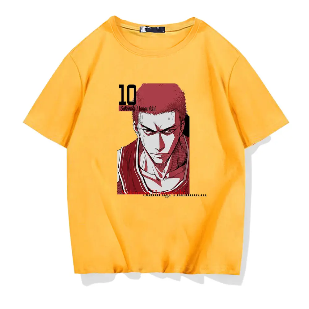 Men's Sakuragi Printed Red T-Shirt 10