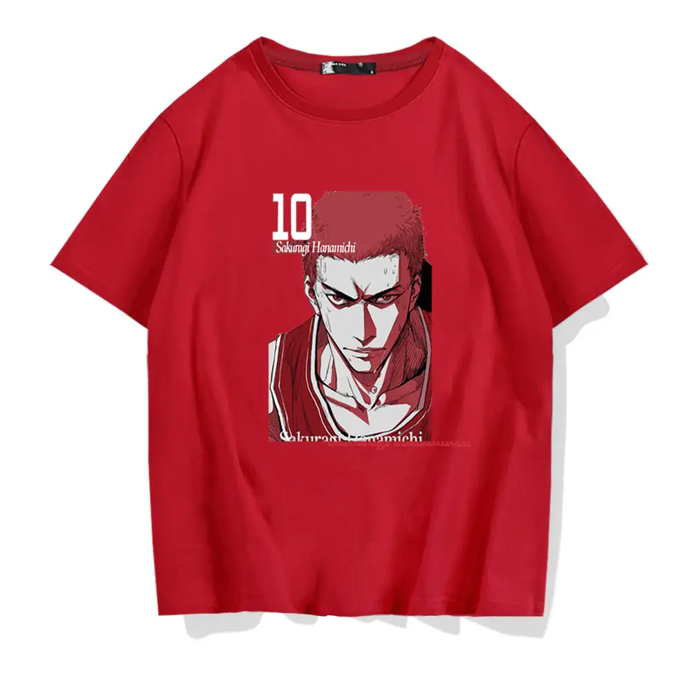 Men's Sakuragi Printed Red T-Shirt 10