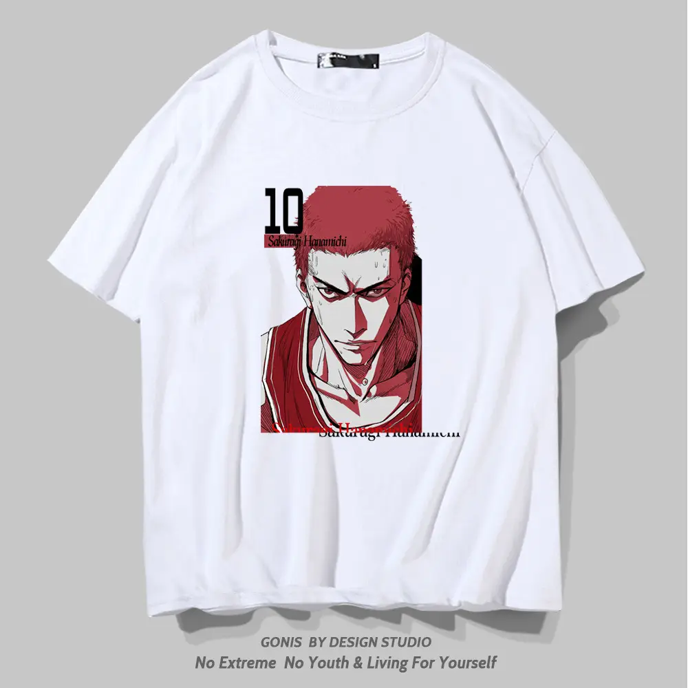 Men's Sakuragi Printed Red T-Shirt 10