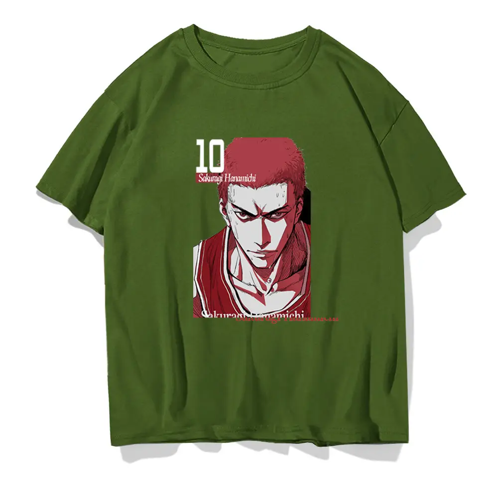 Men's Sakuragi Printed Red T-Shirt 10