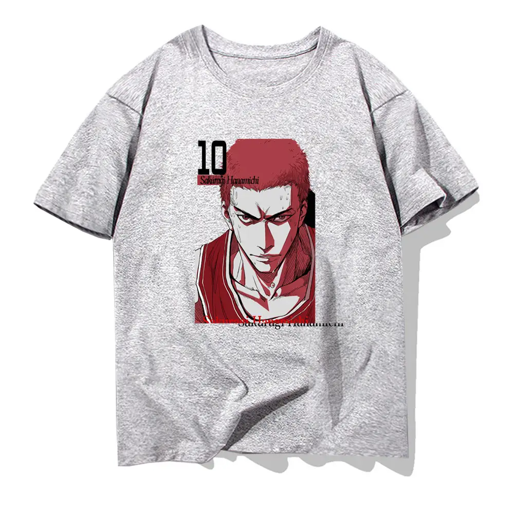 Men's Sakuragi Printed Red T-Shirt 10