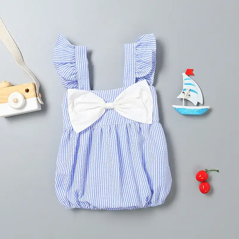Baby Jumpsuit Set Pink Blue Triangle Fart Ha Clothes - Image 5