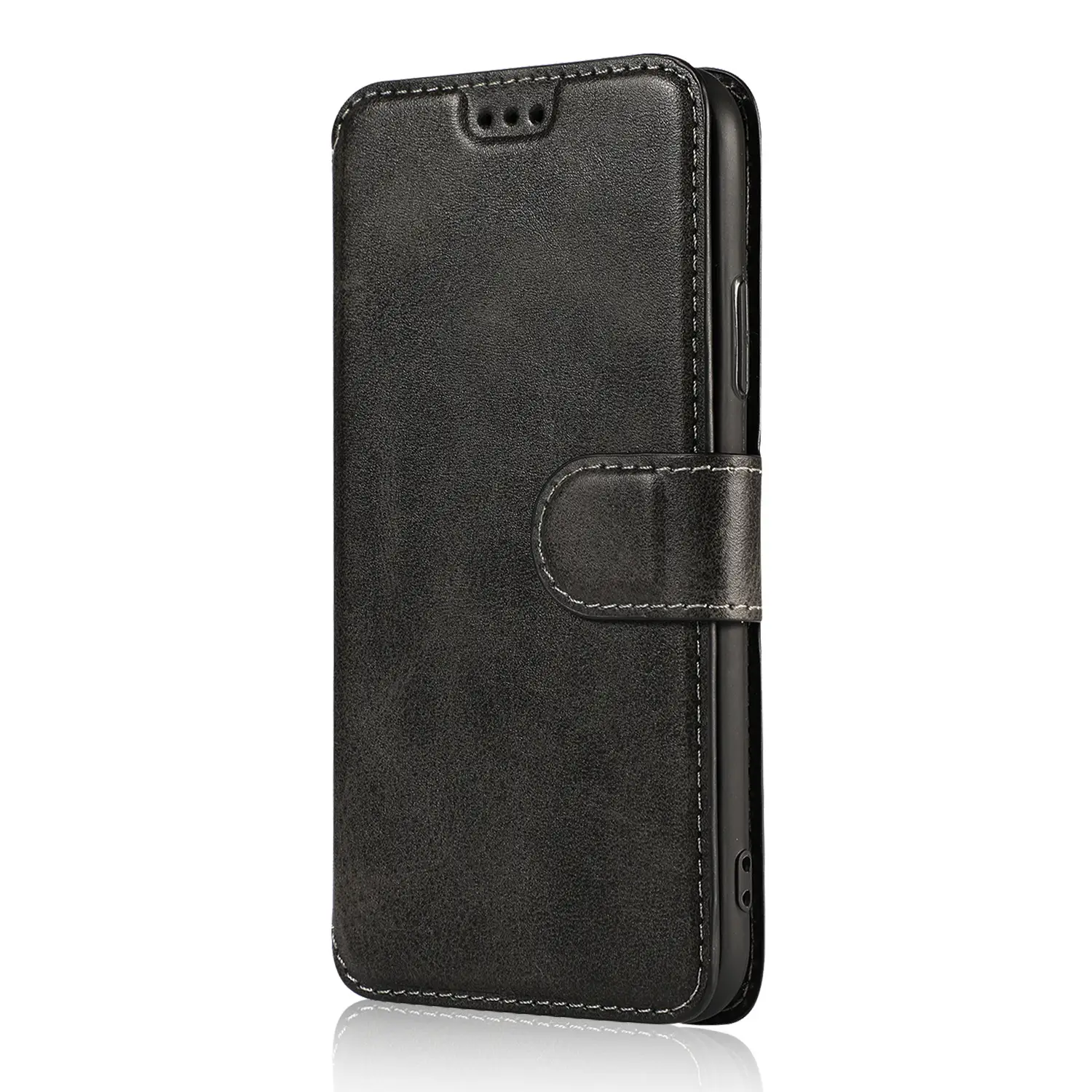 Apple iPhone 15 Leather Protective Case with X Max Calf Pattern