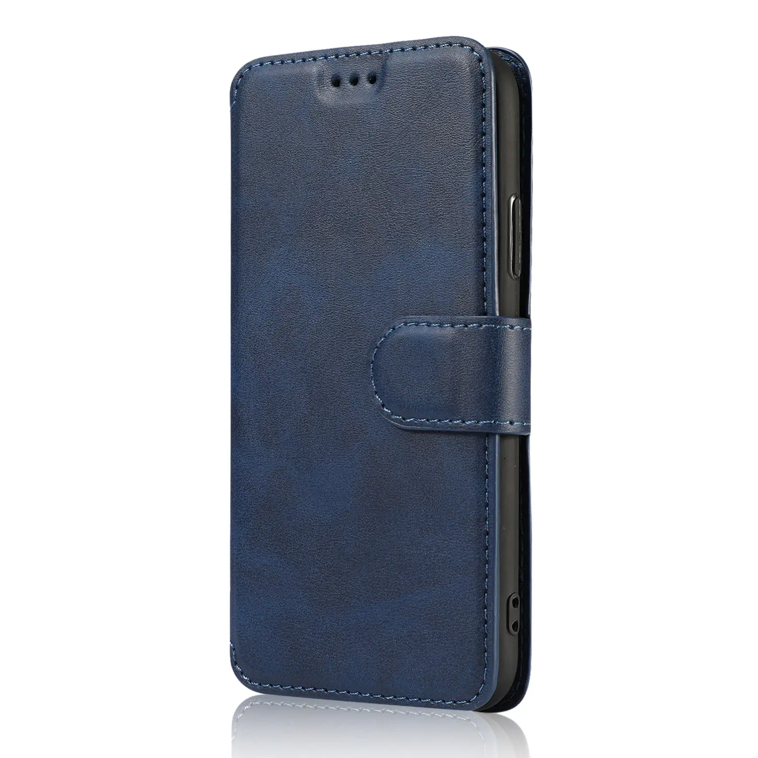 Apple iPhone 15 Leather Protective Case with X Max Calf Pattern