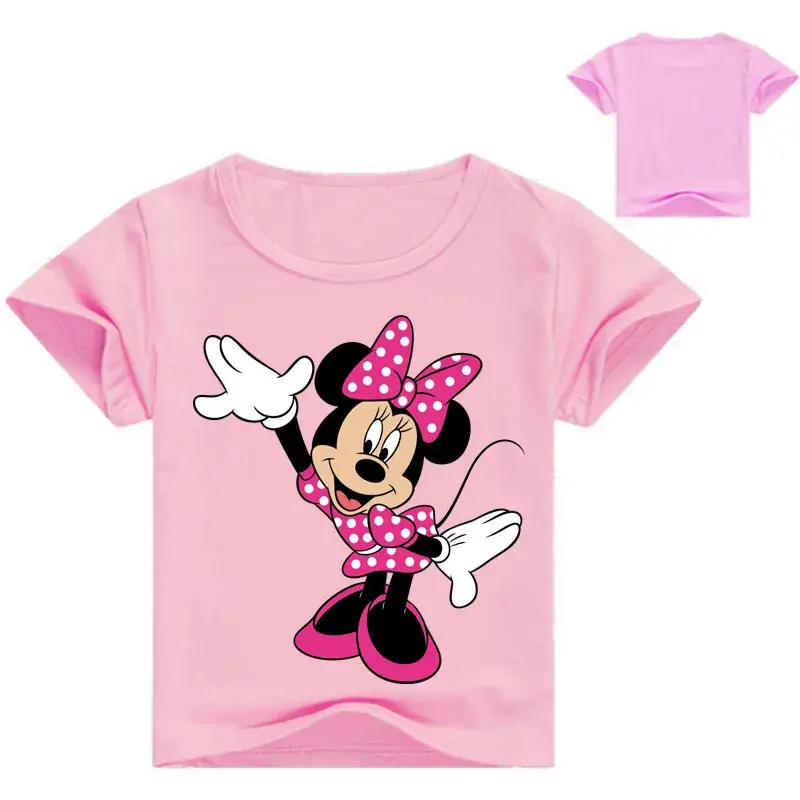 Minnie Mouse Printed T-Shirt White Black Kids Size
