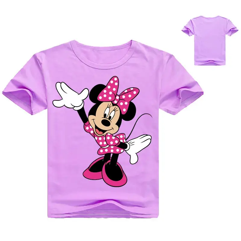 Minnie Mouse Printed T-Shirt White Black Kids Size