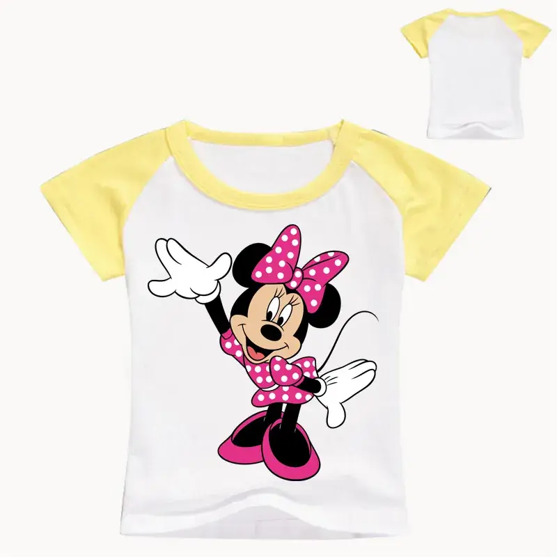 Minnie Mouse Printed T-Shirt White Black Kids Size