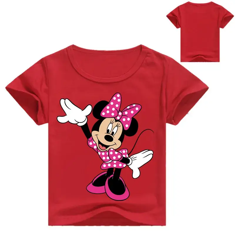 Minnie Mouse Printed T-Shirt White Black Kids Size