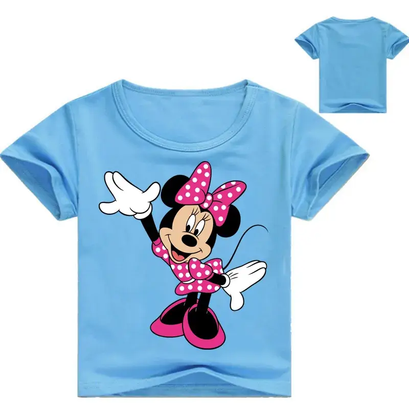 Minnie Mouse Printed T-Shirt White Black Kids Size