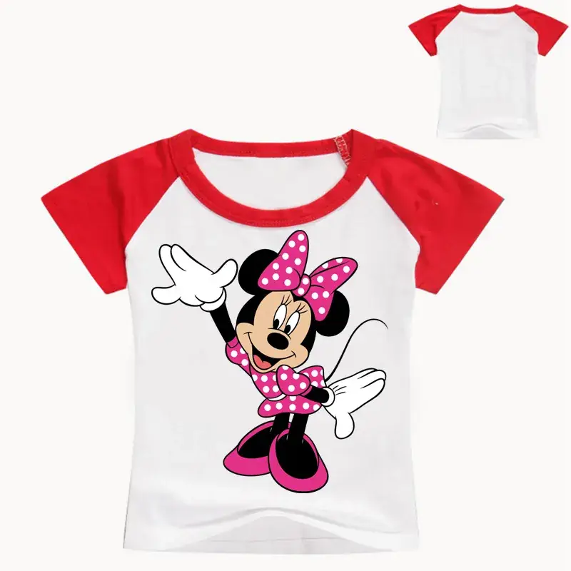 Minnie Mouse Printed T-Shirt White Black Kids Size