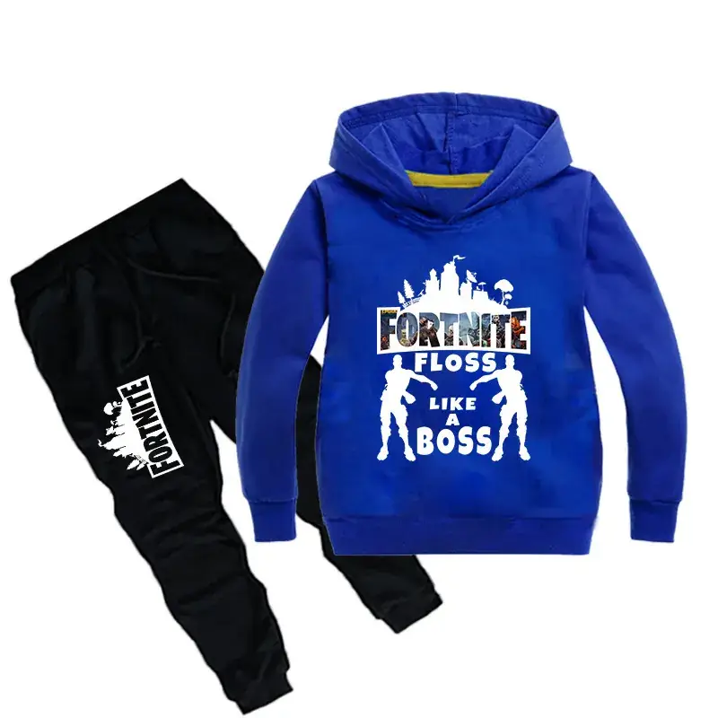 Fortune Cookie Boss Hoodie Set Black 2 Pcs