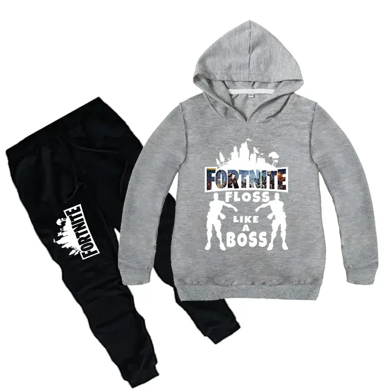 Fortune Cookie Boss Hoodie Set Black 2 Pcs