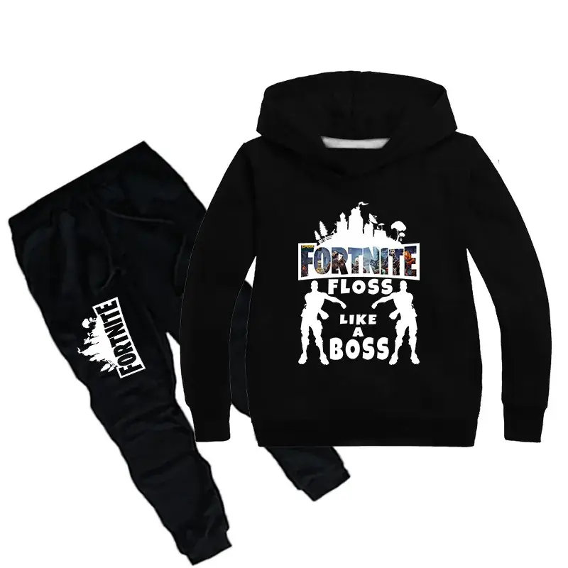 Fortune Cookie Boss Hoodie Set Black 2 Pcs — feature 3