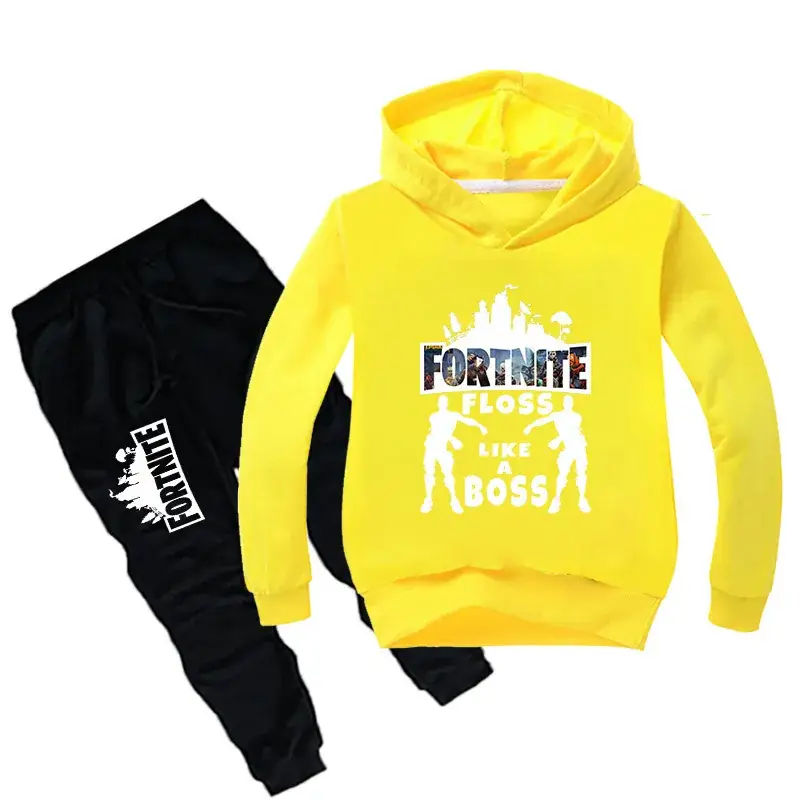 Fortune Cookie Boss Hoodie Set Black 2 Pcs