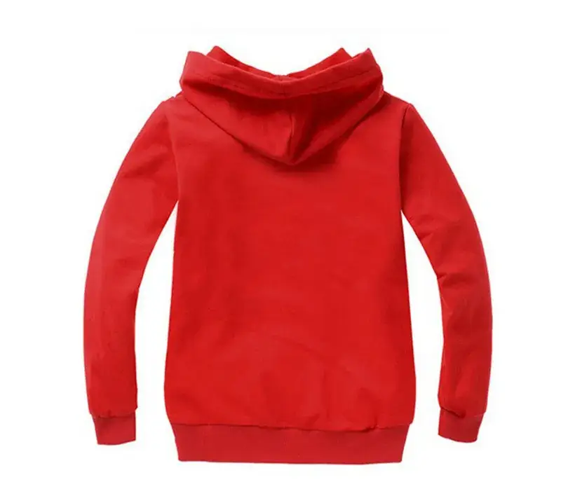 Children's Red Hooded Sweater Large Spring Autumn Pullover - Image 4