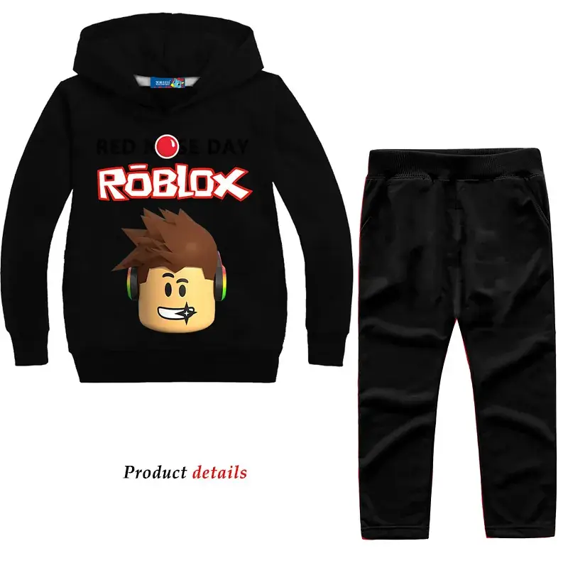 Children's Red Hooded Sweater Large Spring Autumn Pullover — feature 3