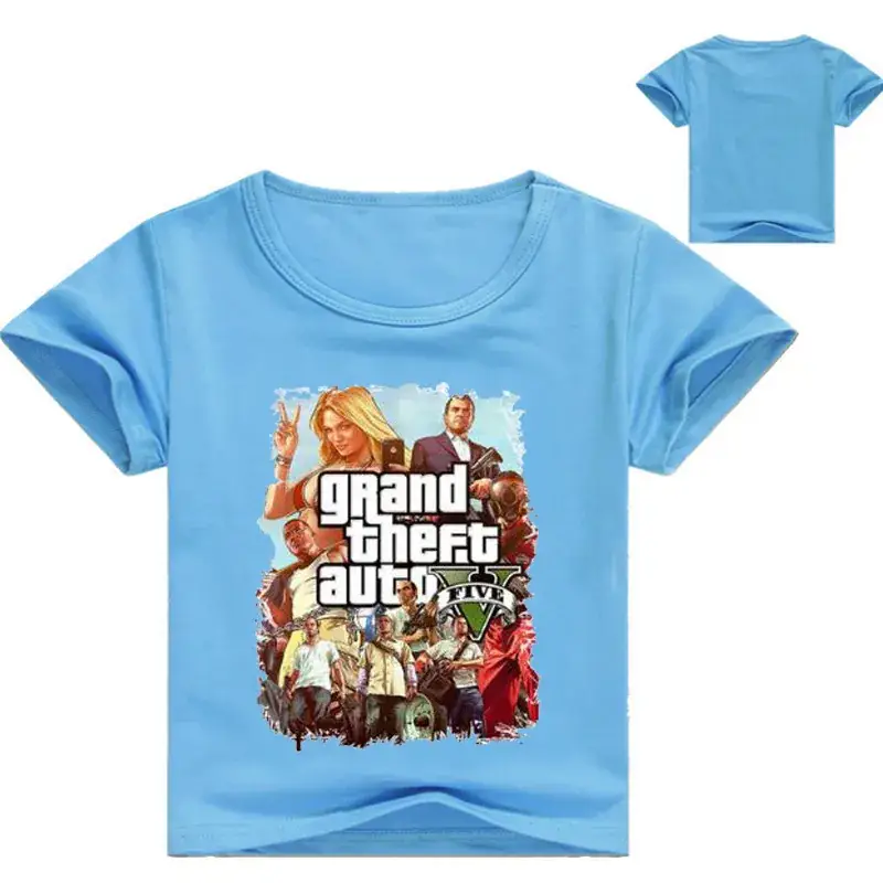 Grand Theft Auto Kids T-Shirt White Cartoon Print - Image 9