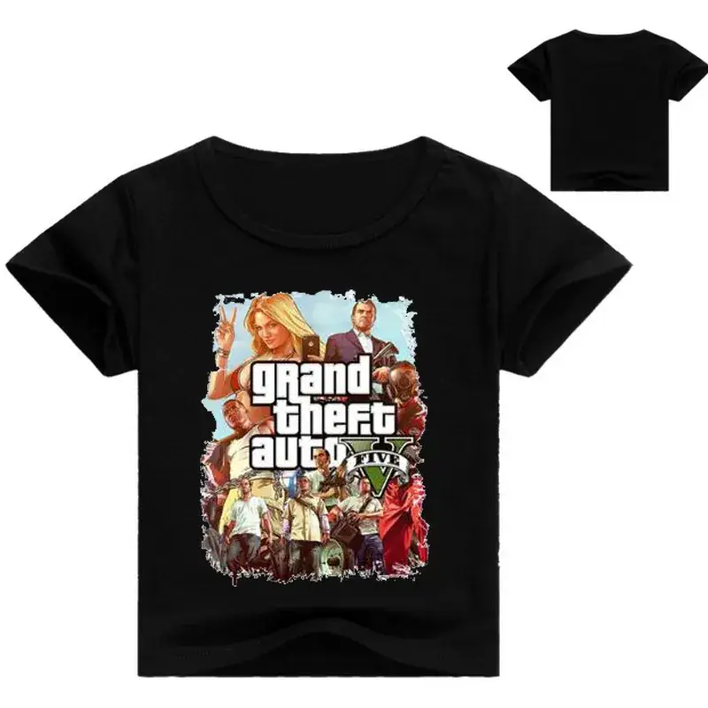 Grand Theft Auto Kids T-Shirt White Cartoon Print - Image 11