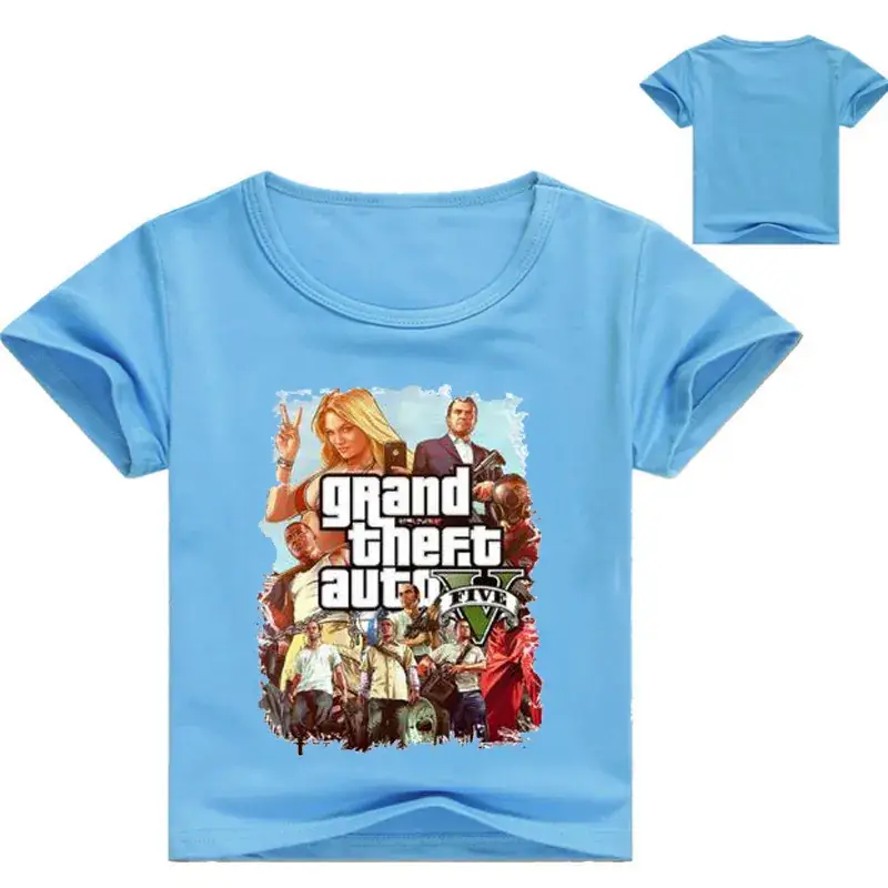 Grand Theft Auto Kids T-Shirt White Cartoon Print — feature 7