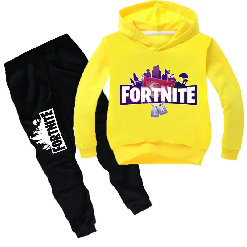 Fortnite Hoodie & Pants Set for Kids Pink Black - Image 7