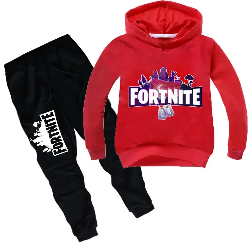 Fortnite Hoodie & Pants Set for Kids Pink Black - Image 9