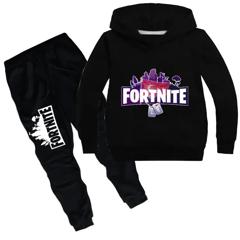 Fortnite Hoodie & Pants Set for Kids Pink Black - Image 10