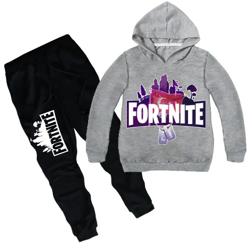 Fortnite Hoodie & Pants Set for Kids Pink Black - Image 3