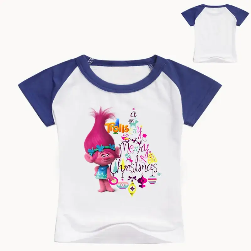 Kids T-Shirt Cartoon Pink Doll White Black Summer - Image 8