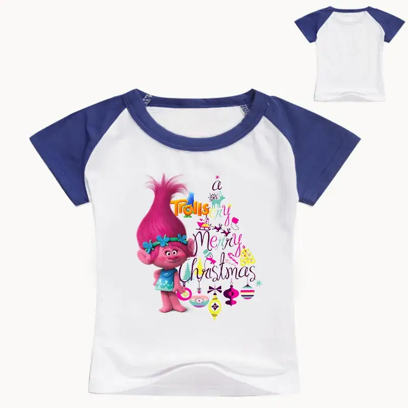 Kids T-Shirt Cartoon Pink Doll White Black Summer — feature 5