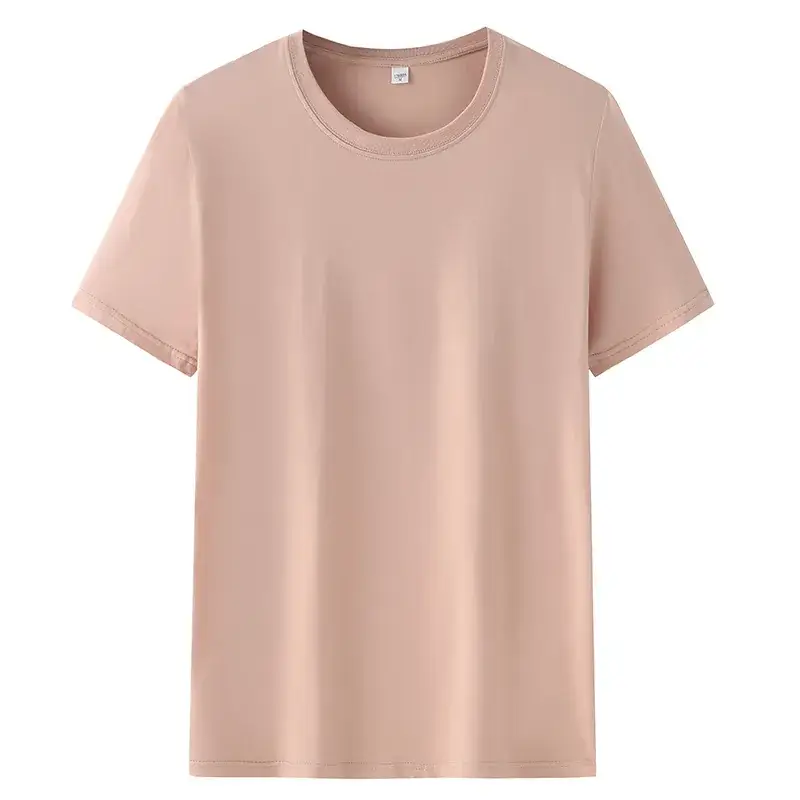 Men's 180 Cotton Short Sleeve T-Shirt Mint Green Loose Fit - Image 9
