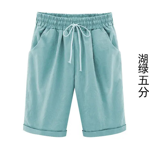 Women Navy Blue Fat Sister Shorts Large - Image 5