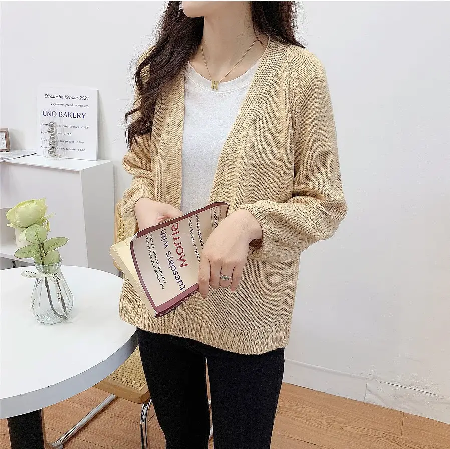 2020 Korean Style Loose Knitted Cardigan Female - Image 5
