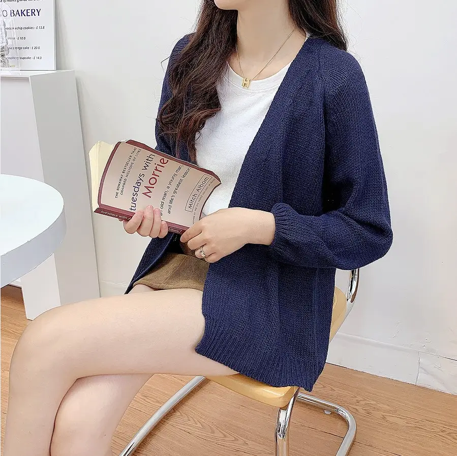 2020 Korean Style Loose Knitted Cardigan Female - Image 8