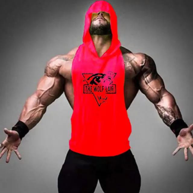 White Hooded Fitness Vest with "The Wolf Lair" Design - Image 2