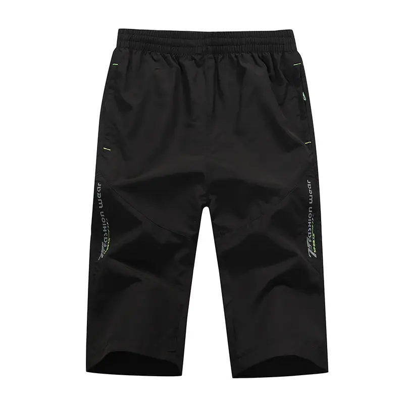 Men's Black & White Quick-Drying Sports Shorts Plus Size - Image 15
