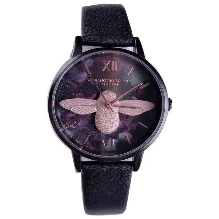 Little Bee Women's Watch Black Shell Ins Style Fashion Watch