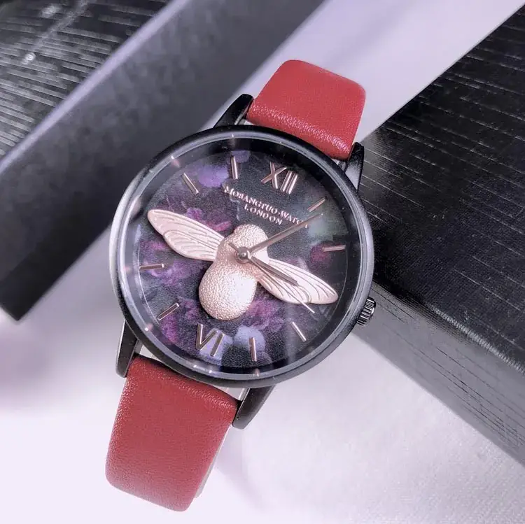 Little Bee Women's Watch Black Shell Ins Style Fashion Watch