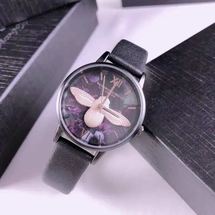 Little Bee Women's Watch Black Shell Ins Style Fashion Watch