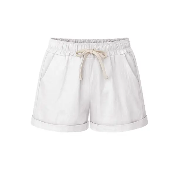 Women's Pink 5/12 Shorts with Bow Drawstring - Image 10