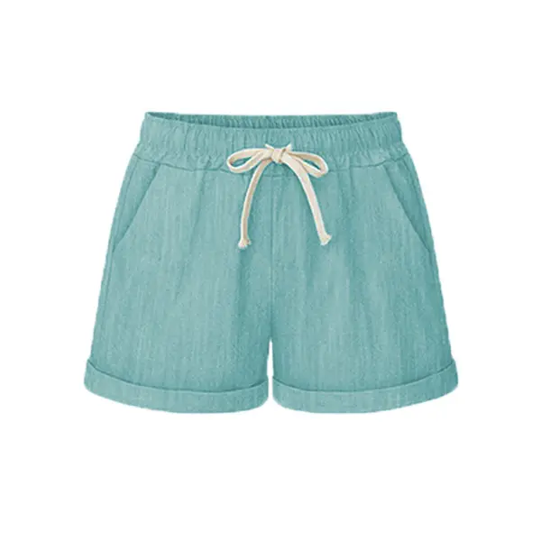 Women's Pink 5/12 Shorts with Bow Drawstring - Image 13