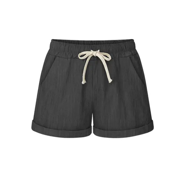 Women's Pink 5/12 Shorts with Bow Drawstring - Image 15
