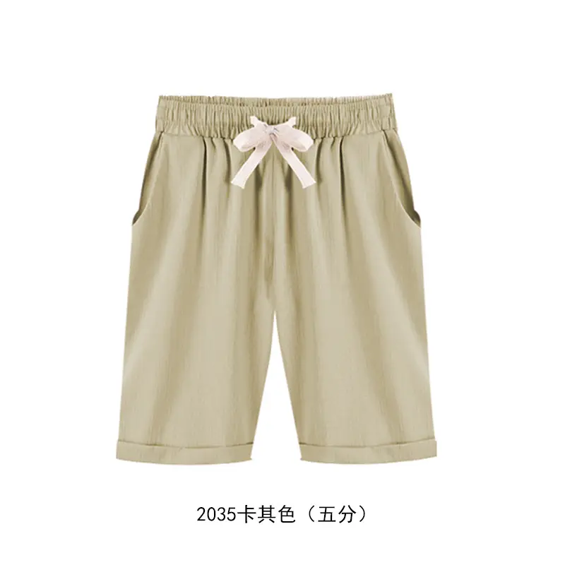 Women's Pink 5/12 Shorts with Bow Drawstring - Image 4