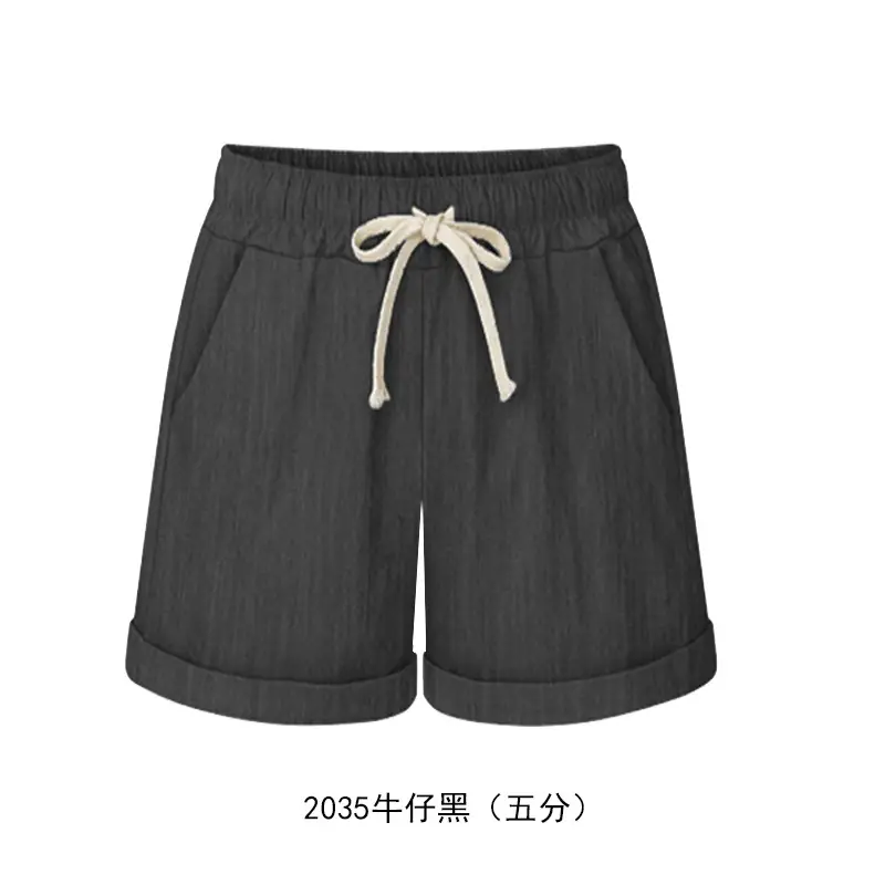 Women's Pink 5/12 Shorts with Bow Drawstring - Image 8