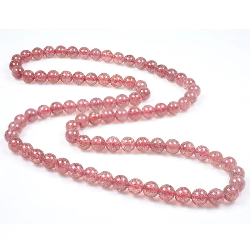 Natural Strawberry Crystal Multi-Circle Bracelet Pigeon Red - Image 5