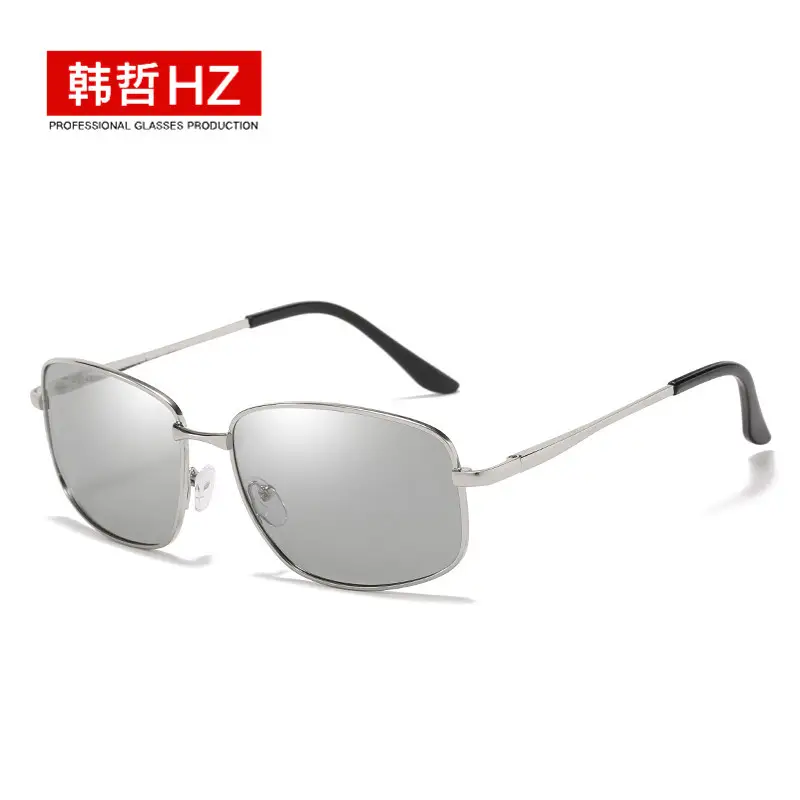 Men Polarized Sunglasses Square Frame Gold Metal - Image 11