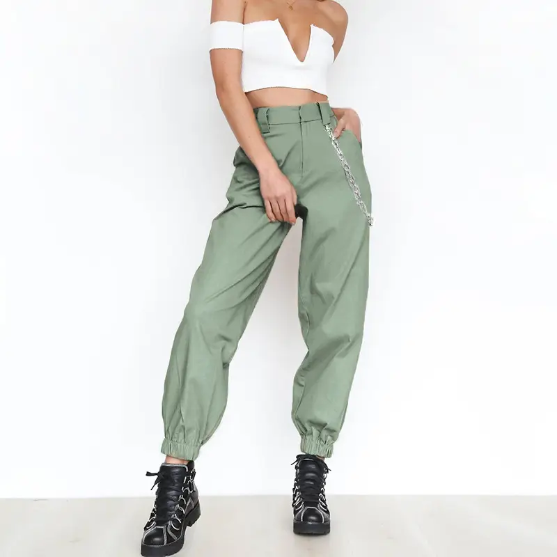 Women's White Crossbody Belt Pants with Black Boots - Image 3
